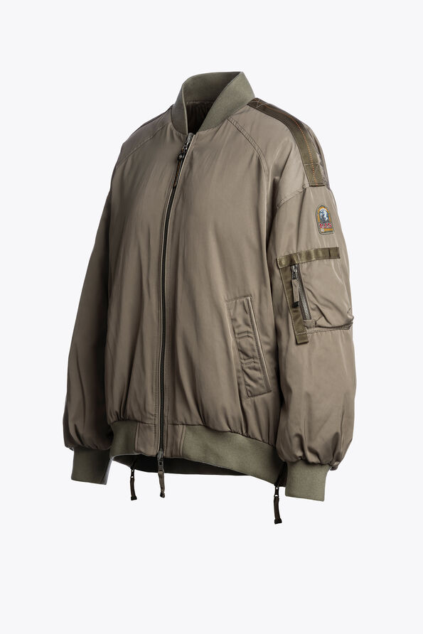 Parajumpers BOMB - REVERSIBLE BOMBER OLIVE GREY 25WMPWJKIN32P960103