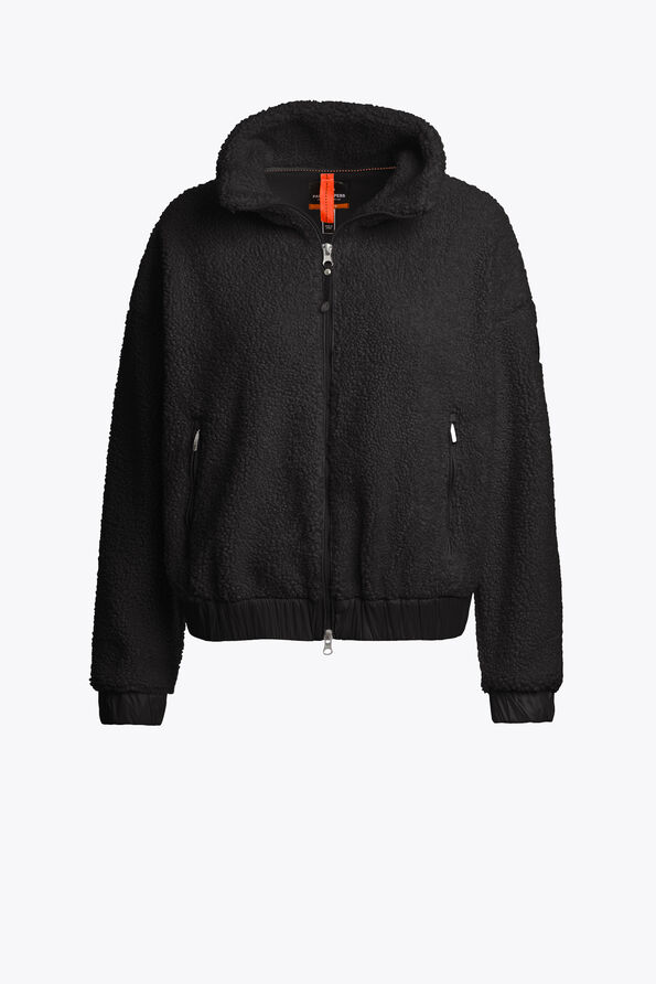 Parajumpers SORI - FULL-ZIP SWEAT BLACK 25WMPWFLPF32PC10541