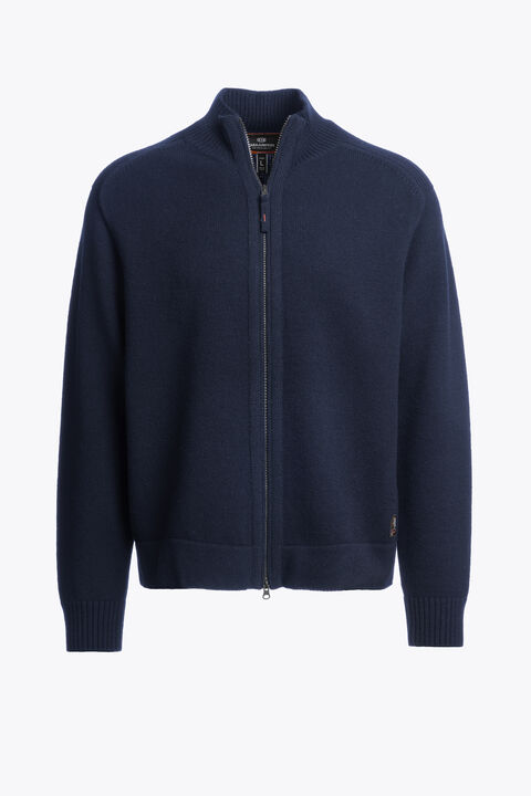 Parajumpers LEVICO - FULL-ZIP CARDIGAN BLUE NAVY 26WMPMKNLW03P280316