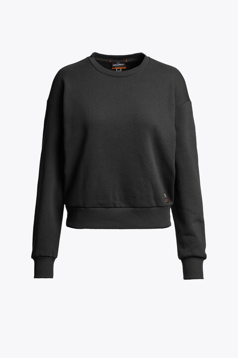 Parajumpers MATETSI - CREWNECK SWEATSHIRT BLACK 26WMPWFLFJ31P650541