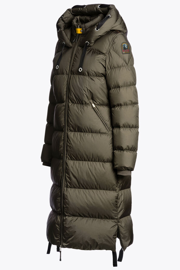 Parajumpers PANDA - LONG DOWN JACKET OLIVE GREY 25WMPWPUEL31P700103