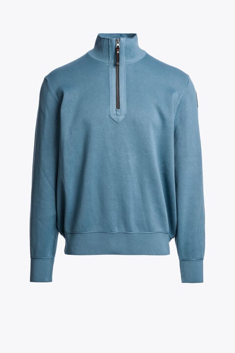 Parajumpers BASIC SCOE - HALF ZIP CARDIGAN SKY STEEL 26WMPMKNKC06P140138