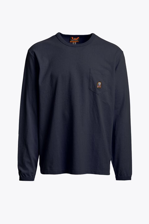Parajumpers CASPIAN - T-SHIRT MANCHES LONGUES BLUE NAVY 26WMPMTSRJ03P200316