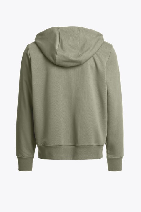 Parajumpers CHARLIE EASY - HOODED FLEECE ASHEN SAGE 26SMPMFLEY24P100274