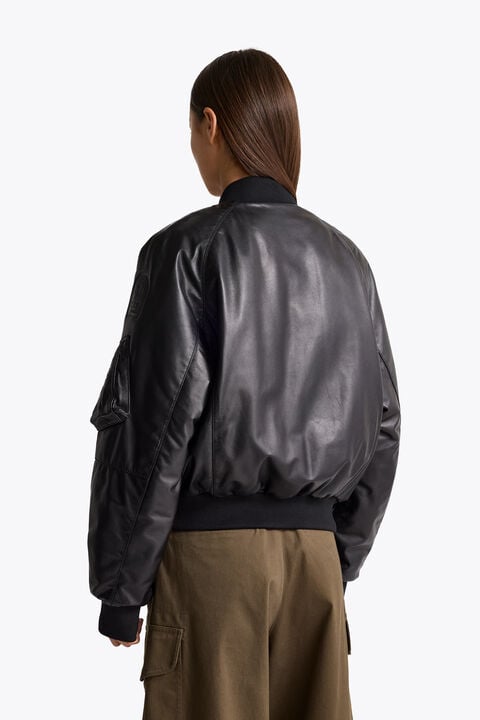 Parajumpers FAUREL - LEATHER BOMBER BLACK 26WMPWJKLE30P540541