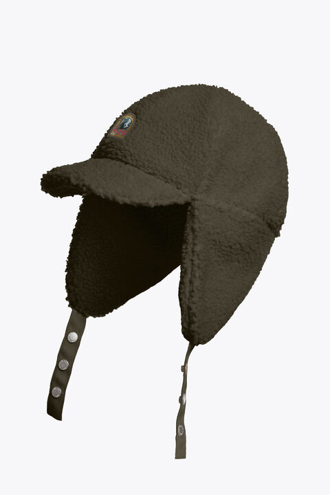 Parajumpers VEVEY - CURLY FLEECE JOCKEY HAT TAGGIA OLIVE 26WMPAHAHA41PAN0218
