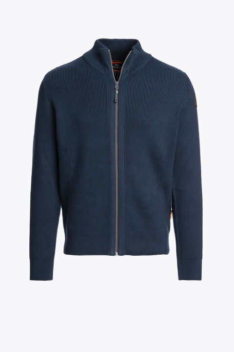 Parajumpers MANNY - FULL-ZIP CARDIGAN BLUE NAVY 25WMPMKNRG02P470316