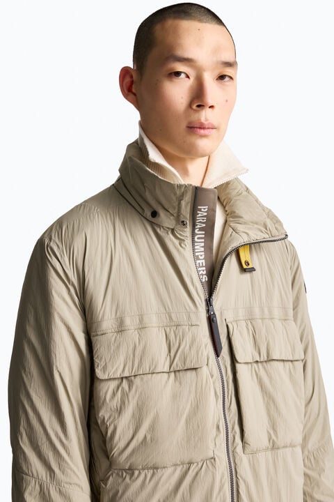 Parajumpers AOINO - SHORT JACKET MUTED KHAKI - SLATE MUD 26WMPMJKLB01P24B077