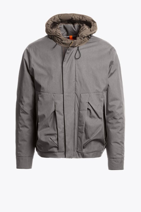 Parajumpers KOUGE - HOODED PUFFER NOWHERE - SLATE MUD 26WMPMJKBI01P22B073