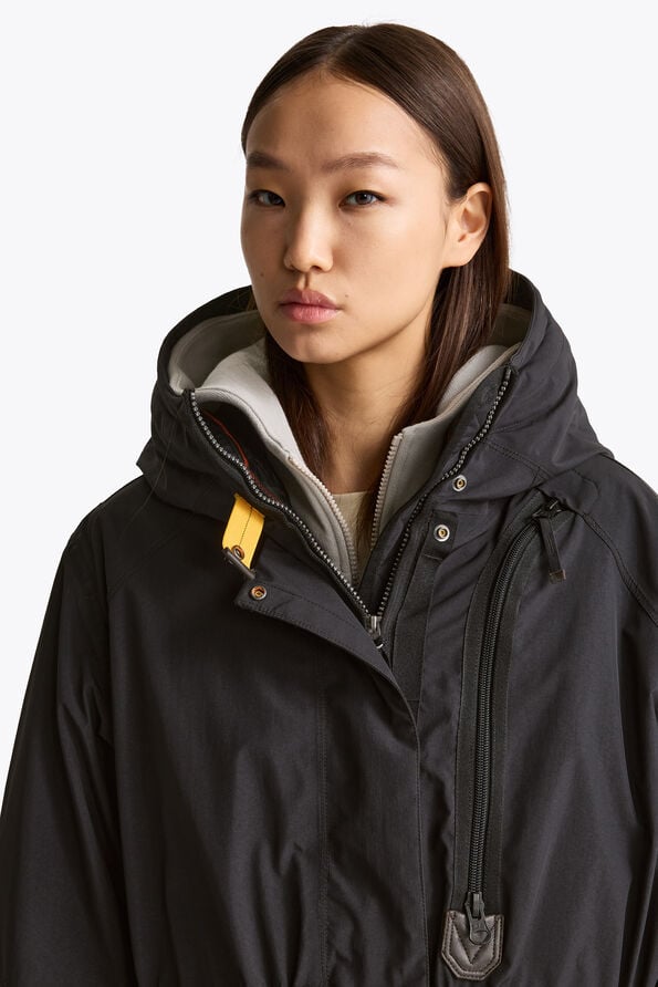 Parajumpers TANK LIGHT - HOODED PARKA BLACK 26WMPWJKMG32P530541