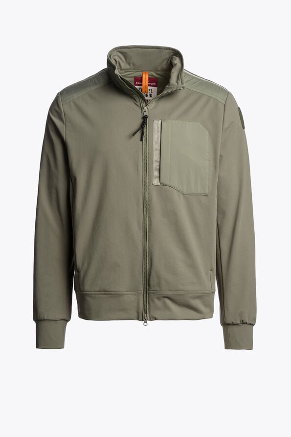 Parajumpers DOUGLAS - HYBRID SWEAT ASHEN SAGE 26SMPMHYTV02P400274