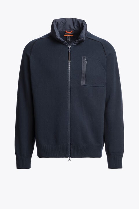 Parajumpers BARGANCY - FULL-ZIP CARDIGAN INK BLUE 26SMPMKNRK09P340571