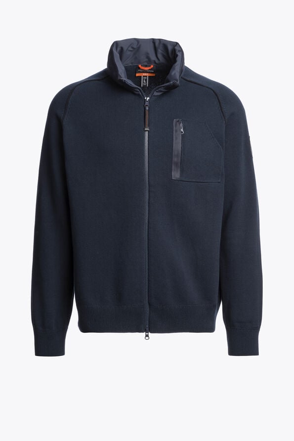 Parajumpers BARGANCY - FULL-ZIP CARDIGAN INK BLUE 26SMPMKNRK09P340571