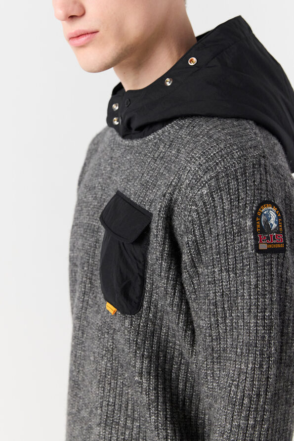 Parajumpers NOTAK - CREWNECK SWEATER BLACK 25WMPMKNWK03P490541