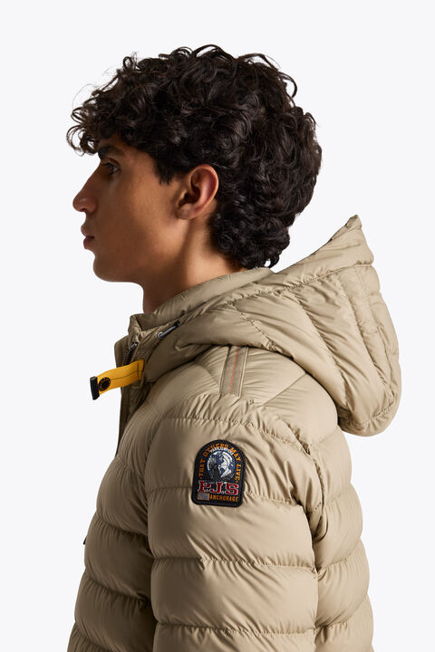 Parajumpers LAST MINUTE - HOODED DOWN JACKET MUTED KHAKI 26WMPMPUSL02P090136