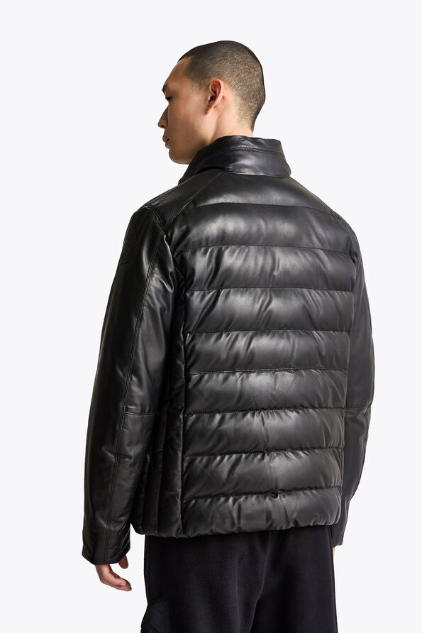 Parajumpers ERNIE - LEATHER JACKET BLACK 26WMPMJKLE02P040541