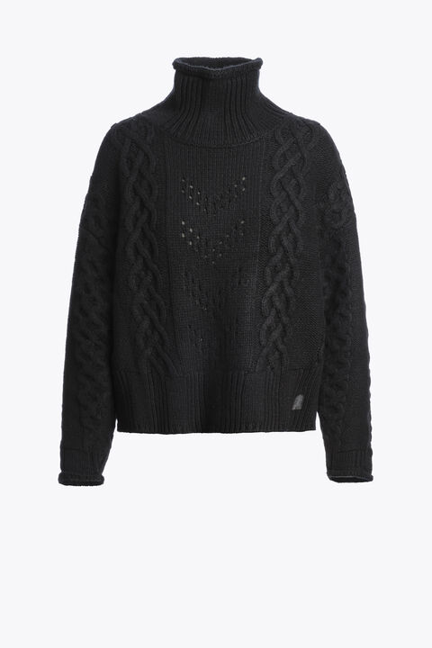 Parajumpers GYPSY - TURTLENECK SWEAT BLACK 25WMPWKNAK33PE30541