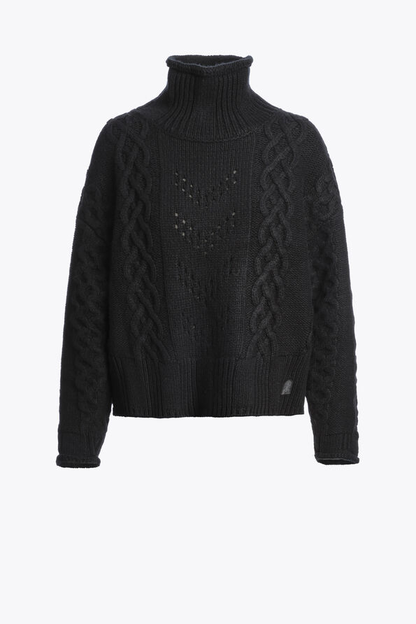 Parajumpers GYPSY - TURTLENECK SWEAT BLACK 25WMPWKNAK33PE30541