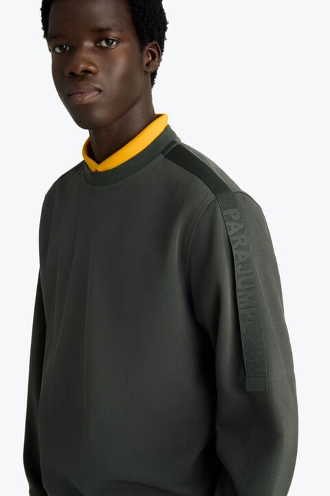 Parajumpers GOODMAN - CREWNECK SWEAT GREEN GABLES 26SMPMFLTZ01P430242