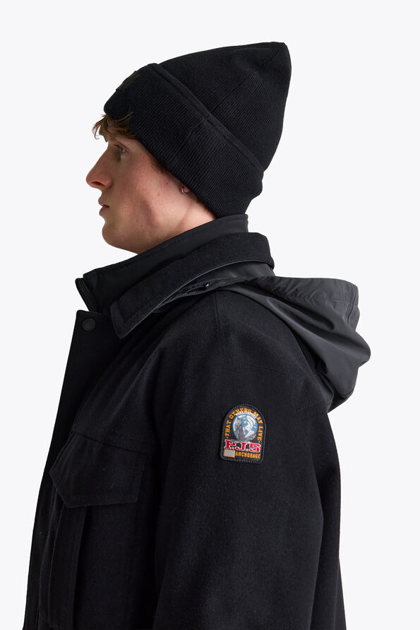 Parajumpers HUGLEY - BEANIE BLACK 26WMPAHAHA61PAH0541