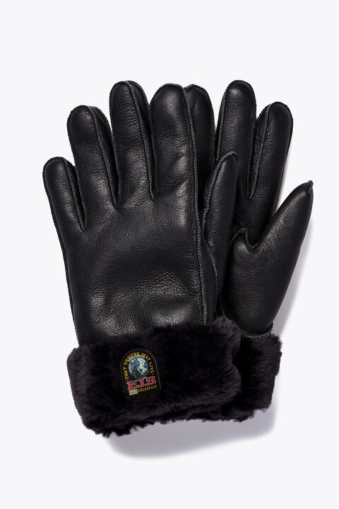 Parajumpers GINDAL - SHEARLING GLOVES BLACK 26WMPAGLGL13PAO0541