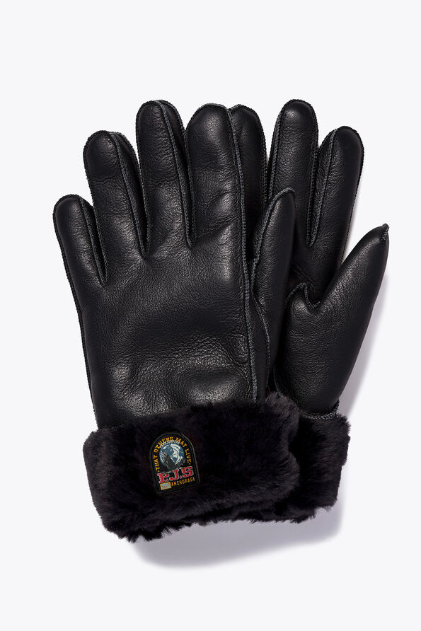 Parajumpers GINDAL - SHEARLING GLOVES BLACK 26WMPAGLGL13PAO0541