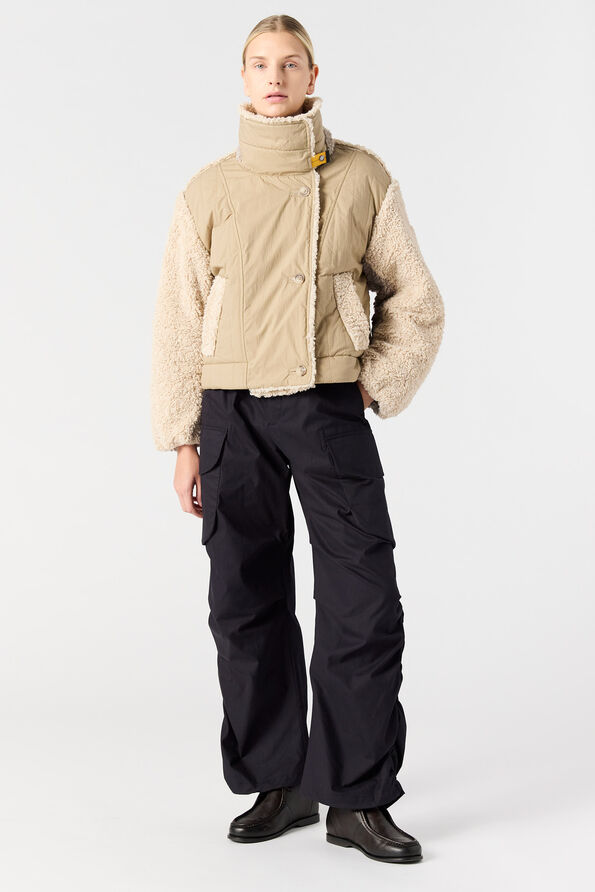 Parajumpers KAEDE - CURLY FLEECE BOMBER SUNKISSED  -  MOONBEAM  -  CHATEAU 25WMPWJKHM31P98M008