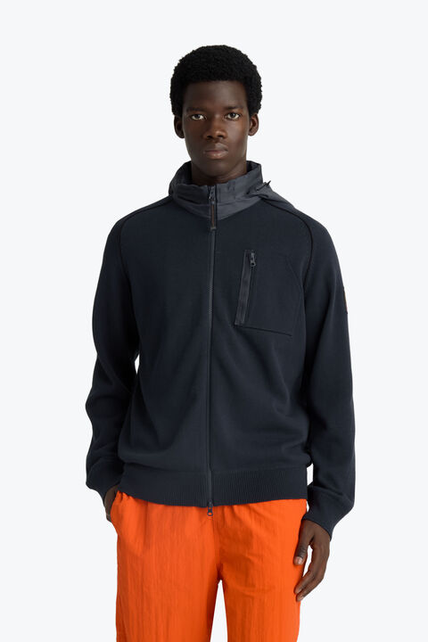 Parajumpers BARGANCY - FULL-ZIP CARDIGAN INK BLUE 26SMPMKNRK09P340571