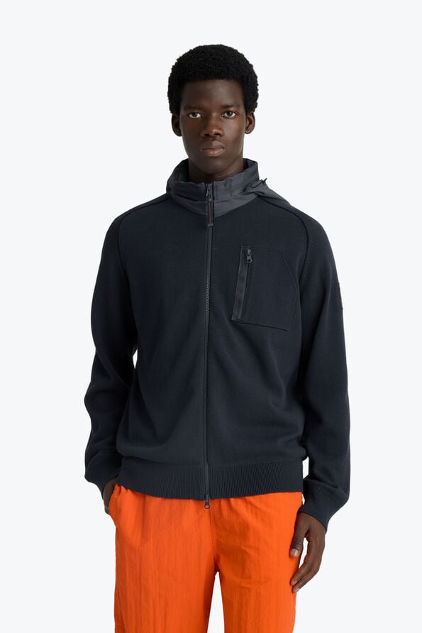 Parajumpers BARGANCY - FULL-ZIP CARDIGAN INK BLUE 26SMPMKNRK09P340571