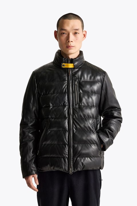 Parajumpers ERNIE - レザージャケット BLACK 26WMPMJKLE02P040541