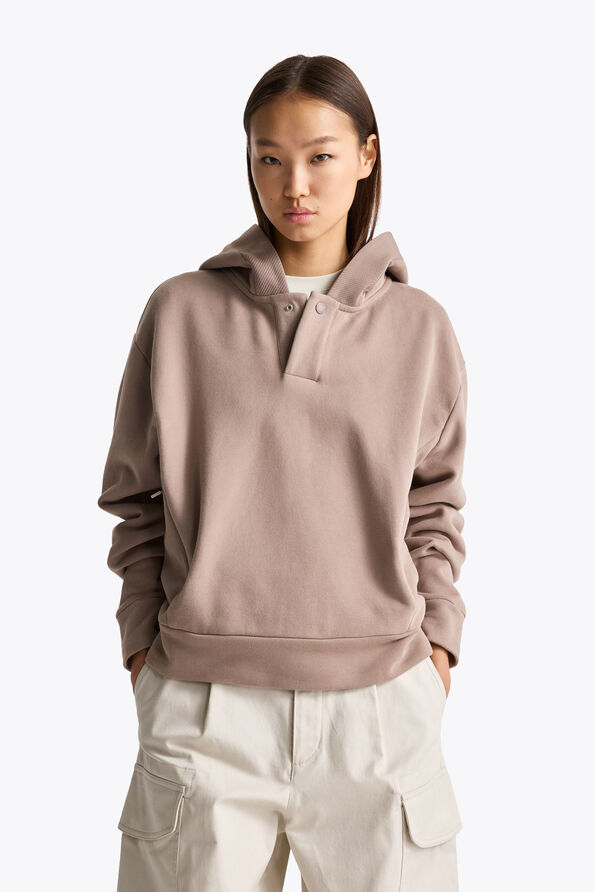 Parajumpers NIVICE - HOODED FLEECE MAUVE GREY 26WMPWFLTZ35P880121
