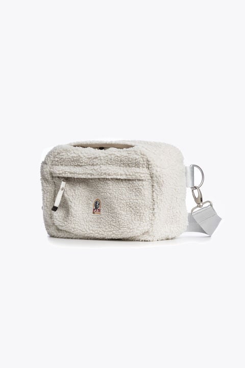 Parajumpers NORTHAM - CURLY FLEECE BELT BAG CHALK WHITE 26WMPABABA41PAN0131
