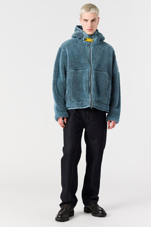 Parajumpers CAMAGLIO - CURLY FLEECE HOODIE PURITAN GREY 25WMPMFLPY01P520104