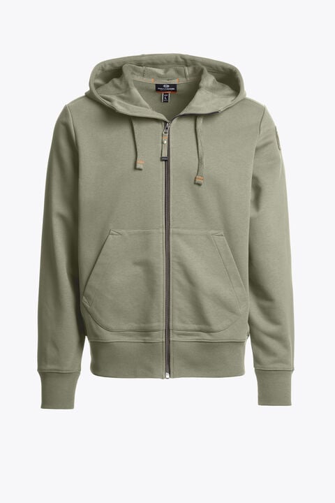 Parajumpers CHARLIE EASY - HOODED FLEECE ASHEN SAGE 26SMPMFLEY24P100274