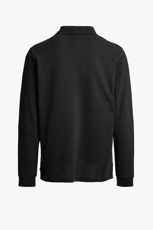 Parajumpers KERROBERT - LONG SLEEVE POLO SHIRT BLACK 26WMPMPORQ03P210541