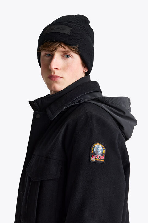 Parajumpers HUGLEY - BEANIE BLACK 26WMPAHAHA61PAH0541