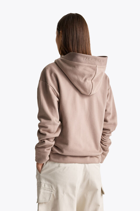 Parajumpers NIVICE - HOODED FLEECE MAUVE GREY 26WMPWFLTZ35P880121