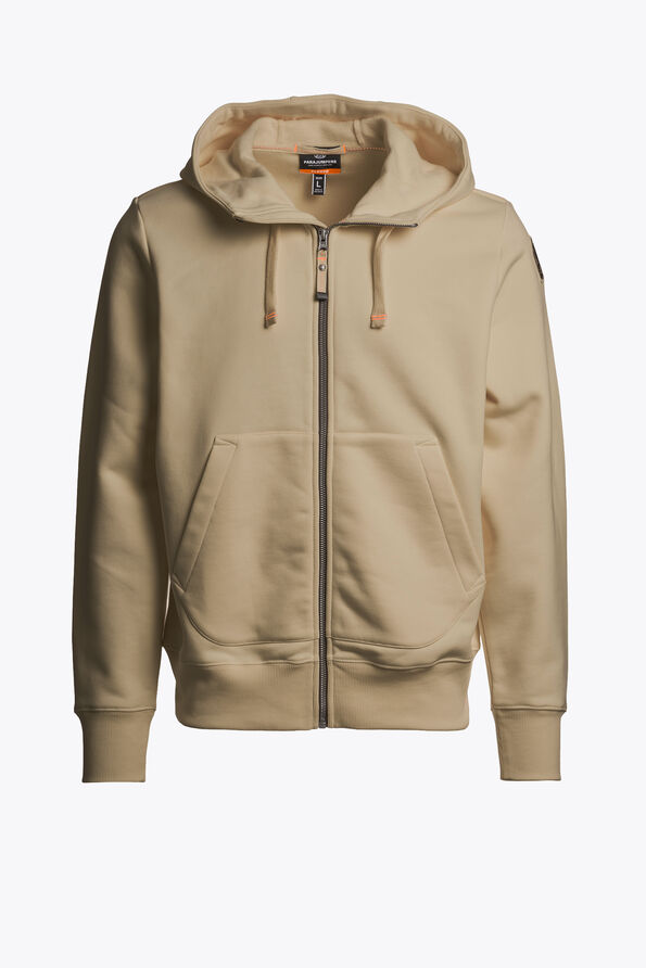 Parajumpers CHARLIE EASY - HOODED SWEATSHIRT MUTED KHAKI 26WMPMFLEY24P160136