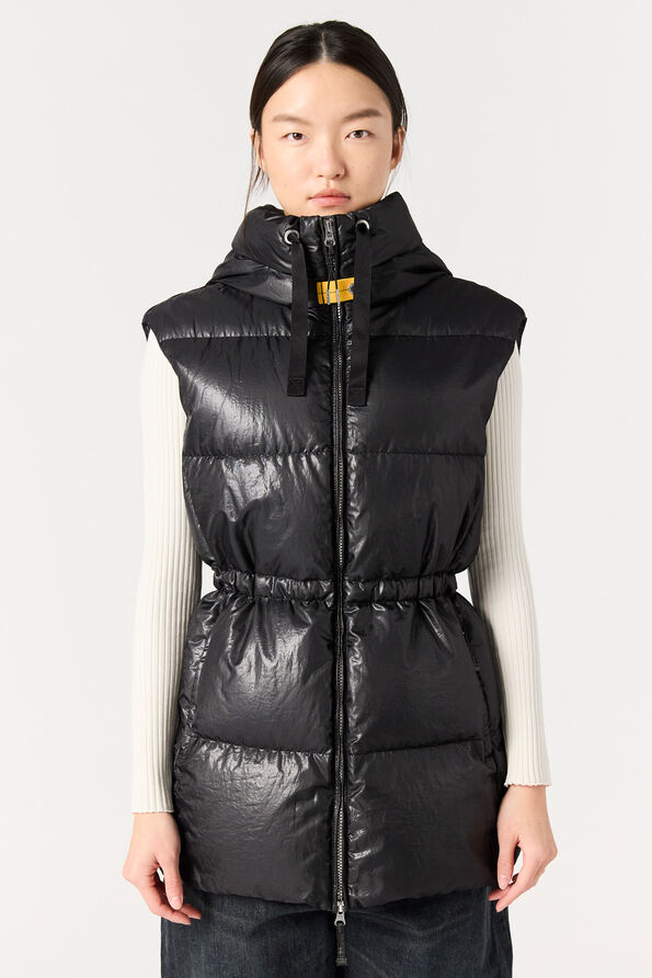 Parajumpers MICOL - GILET CON CAPPUCCIO BLACK 25WMPWPUHF35P720541