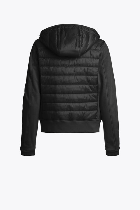 Parajumpers FORTUNE - HYBRID FLEECE BLACK 25WMPWHYFP35P840541