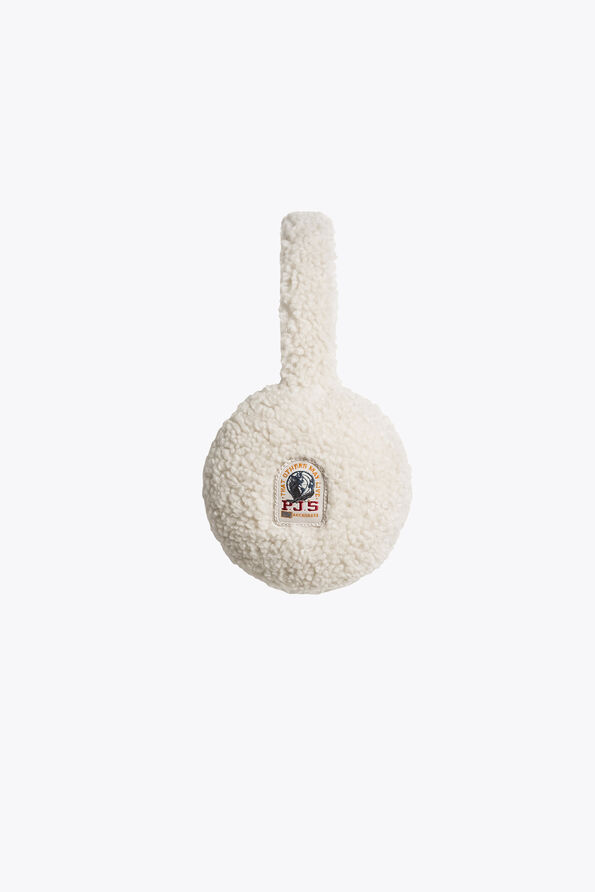 Parajumpers RAWAM - CURLY FLEECE EARMUFFS CHALK WHITE 26WMPAHBHA40PAN0131