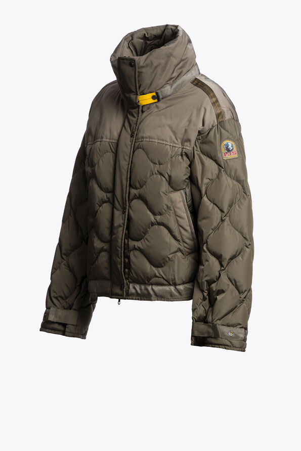 Parajumpers SUMIDA - SHORT PUFFER OLIVE GREY 25WMPWPUUD31P890103
