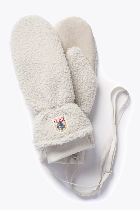 Parajumpers ILOVA - CURLY FLEECE MITTENS CHALK WHITE 26WMPAGLGL40PAN0131