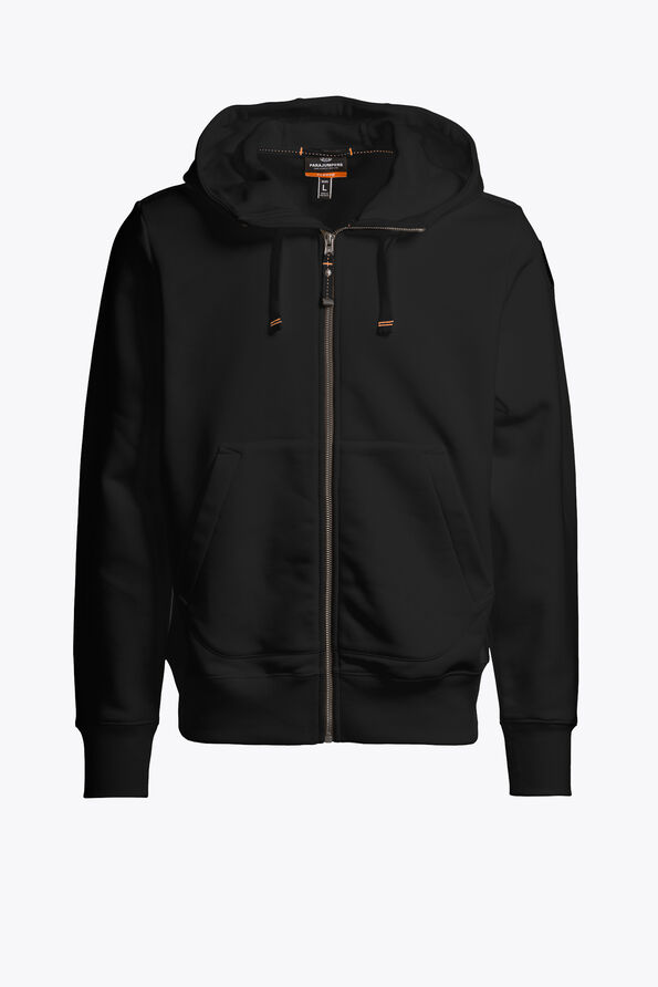 Parajumpers CHARLIE EASY - HOODED SWEATSHIRT BLACK 26WMPMFLEY24P160541