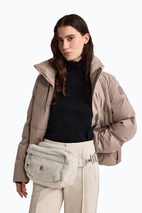 Parajumpers NORTHAM - CURLY FLEECE BELT BAG BLACK 26WMPABABA41PAN0541