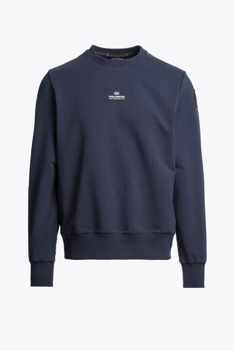 Parajumpers FERGUS - CREWNECK SWEAT INK BLUE 26SMPMFLRE01P350571