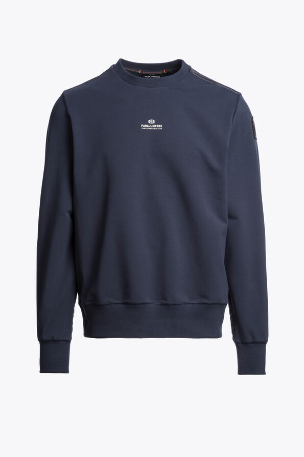 Parajumpers FERGUS - CREWNECK SWEAT INK BLUE 26SMPMFLRE01P350571