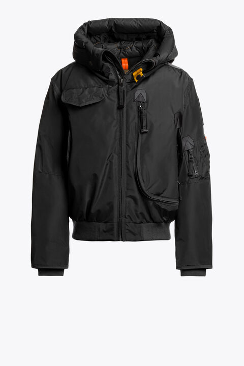 Parajumpers GOBI - HOODED BOMBER BLACK 26WMPBJKMA61PBA0541