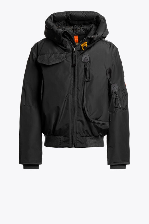 Parajumpers GOBI - HOODED BOMBER BLACK 26WMPBJKMA61PBA0541