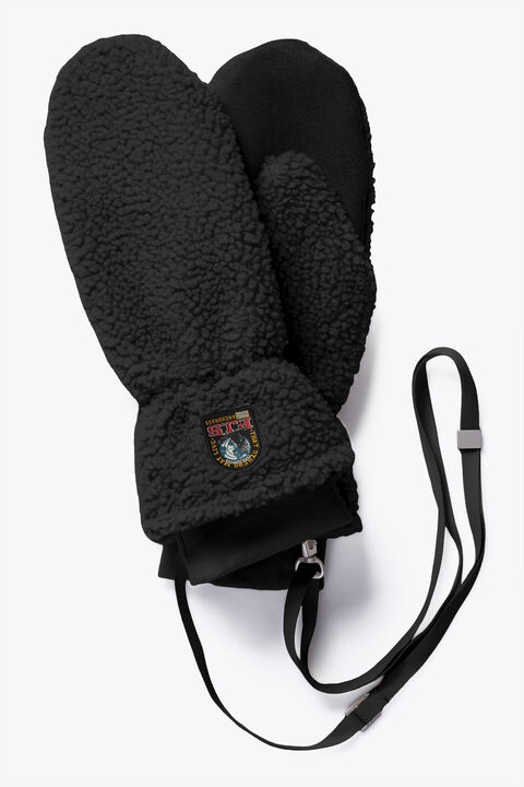Parajumpers ILOVA - CURLY FLEECE MITTENS BLACK 26WMPAGLGL40PAN0541